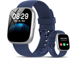 Smartwatch Azul Alexa Integrado 1,83 Chamada Bluetooth Monitor Batimentos Sono Stress 110 Modos Esportivos Ip68 ZYBLSSBB