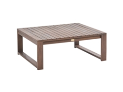 Mesa Auxiliar Beliani Timor De Madera De Acacia Certificada Marrón 75x90x35