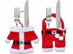 Conjunto De 6 Saquinhos Para Talheres De Natal Nostalgia88