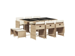Garden Dining Set, Garden Dining Sets Vidaxl Bege Rattan / Vime (n/a)