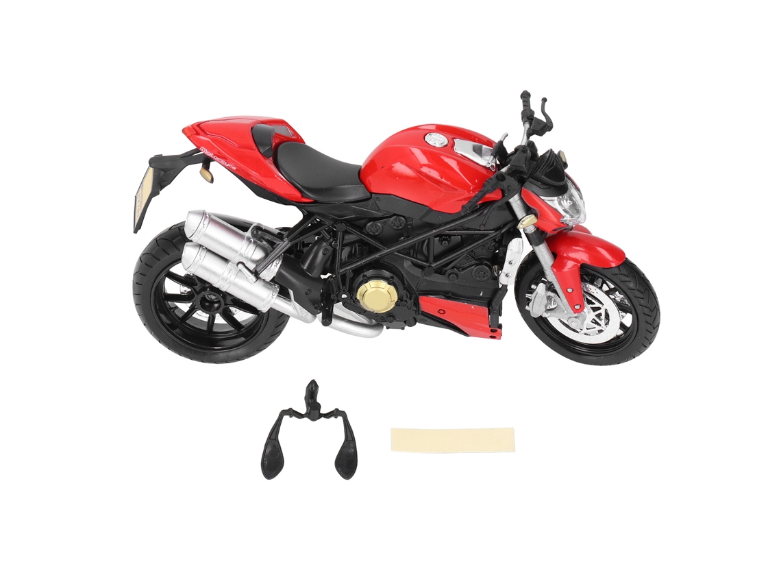 Mali modelo de Moto de Liga 1:12 com Detalhes Realistas Brinquedo para Crianças e Coleção Vermelho
