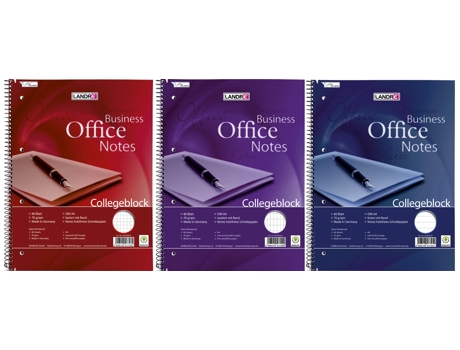 Bloco de Notas LANDRÉ College Business Office Notes Din A4 Áspero