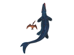 Mali 2pcs Modelo de Dinossauro Marinho Brinquedo Cognitivo Plástico Simulação Animal Oceano para Crianças