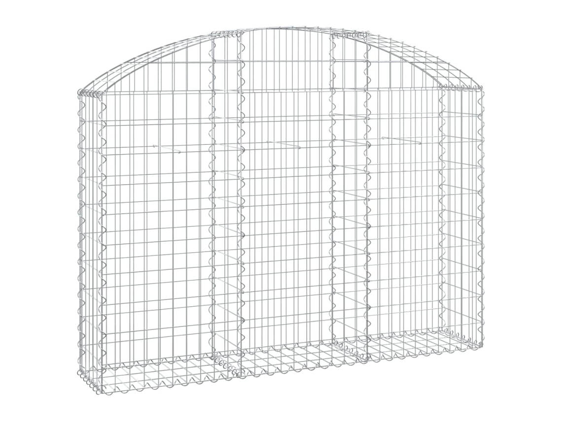 Gabion Basket, Gabion Baskets Vidaxl Prateado Ferro (150 X 30 X 100/120 Cm)