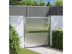 Vidaxl Portão De Jardim Prateado 85 X 97 Cm Aço Inoxidável