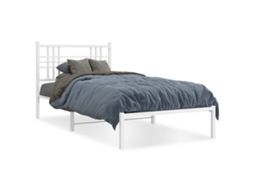 Bed Frame, Bed Frames Vidaxl Branco Aço (100 X 200 Cm)