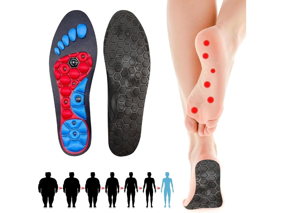 Palmilhas de Massagem Magnética - Palmilhas de Acupressão - Unissex - Palmilhas de Reflexologia - Tamanhos 35-39, P