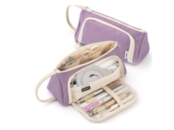 Organizador De Bolsa De Viagem Com Design Elegante, Estojo Multicamadas De Grande Capacidade, Bolsa Portátil Para Caneta, Material Durável Com Zíper F