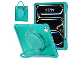 Capa para iPad Pro 13, capa de silicone com suporte giratório Pctpus, azul bebê Hengrongshen (2024)