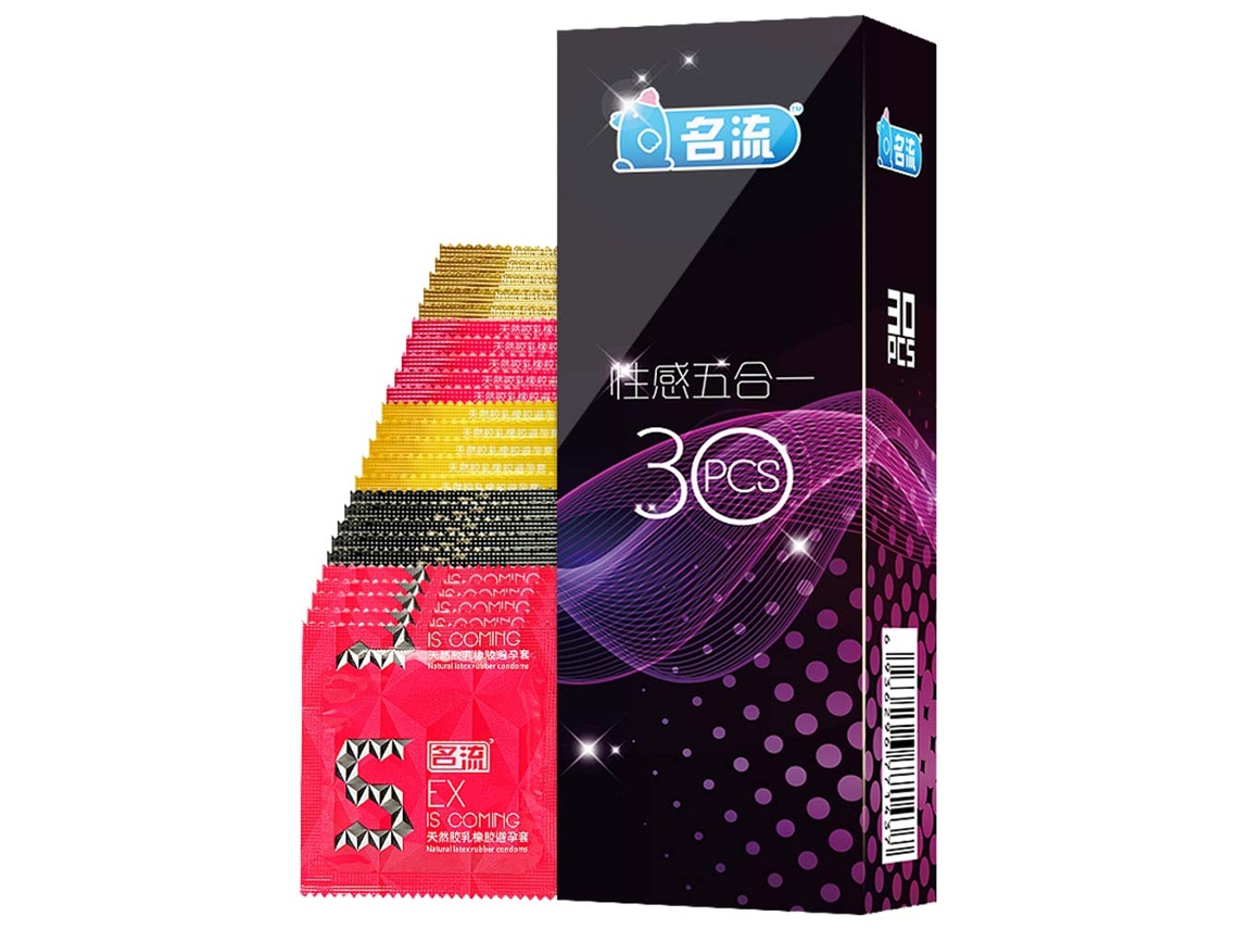 30 Unidades 5 Estilos Condones De Látex Masculino Para Anticoncepção Segura