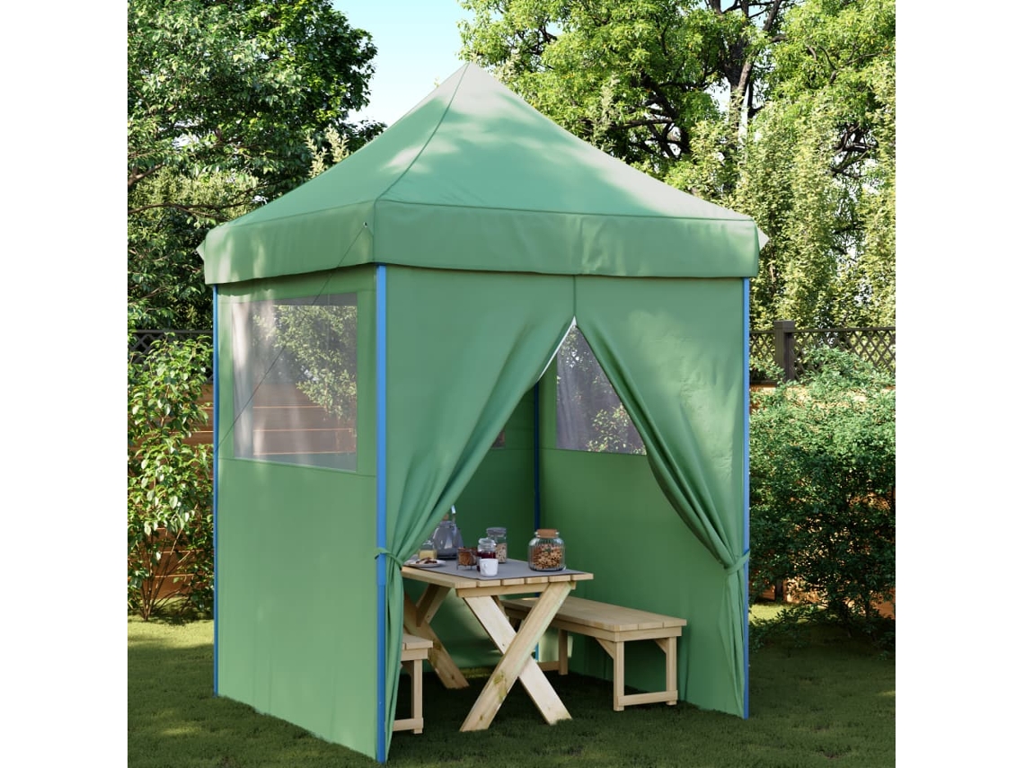 Vidaxl Tenda P/ Festas Pop-up Dobrável Com 4 Paredes Laterais Verde