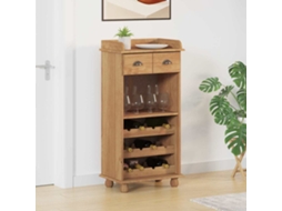 Vidaxl Armário De Vinho Askim Cera De Mel 57 X 37 X 114 Cm