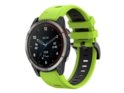 Bracelete Silicone Esportivo para Garmin Quatix 7 Pro XIAOMOYU (22mm) Limão e Preto