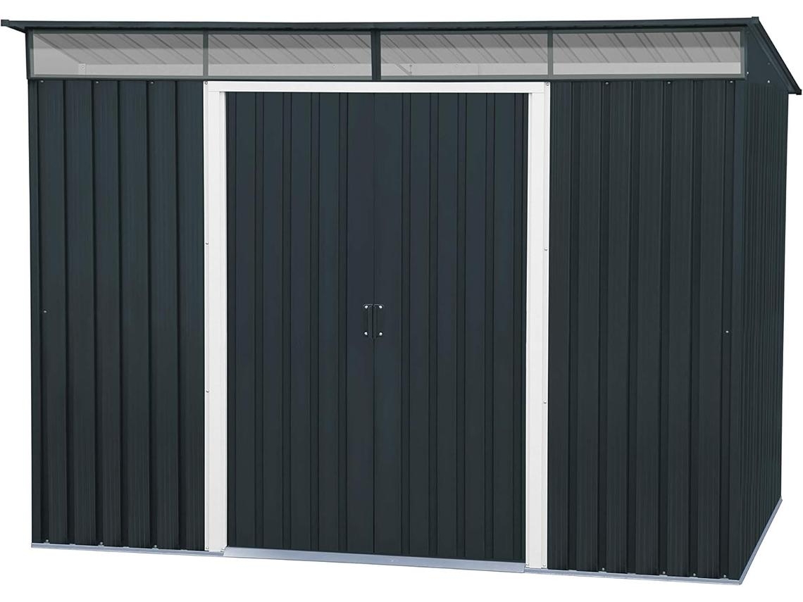 Abrigo Jardim - Top Shed Pentroof 8x6 - Metal - Cor Cinza Antracite DURAMAX