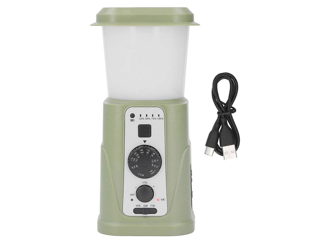 Luz Solar De Acampamento Com Manivela, Indicador Led, Classificação Ipx3 E Bateria Externa De 5000mah. Olysi Shop