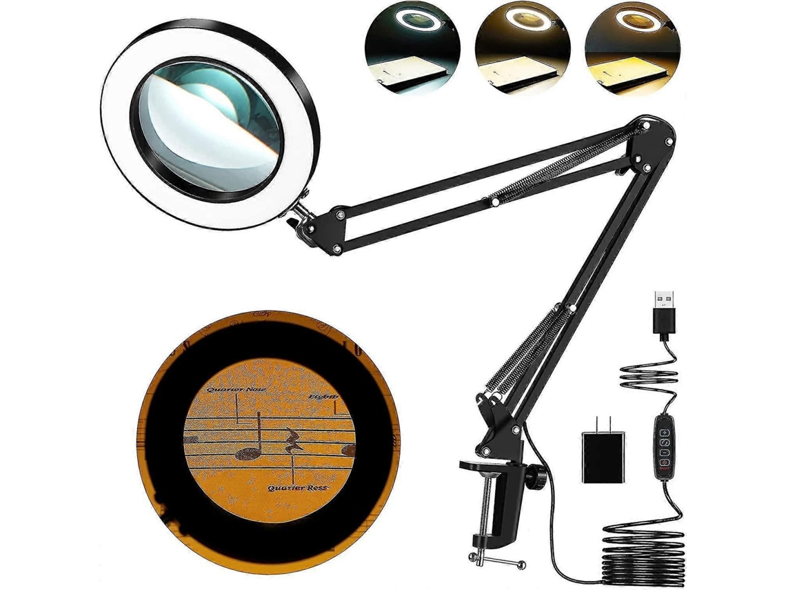 Lupa Avelight 5x - Luminária De Aumento Com 3 Modos De Cor