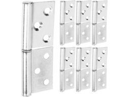 Conjunto De 12 Portas Em Aço Inoxidável Com Dobradiças Removíveis Na Cor Prata, Design Especial.