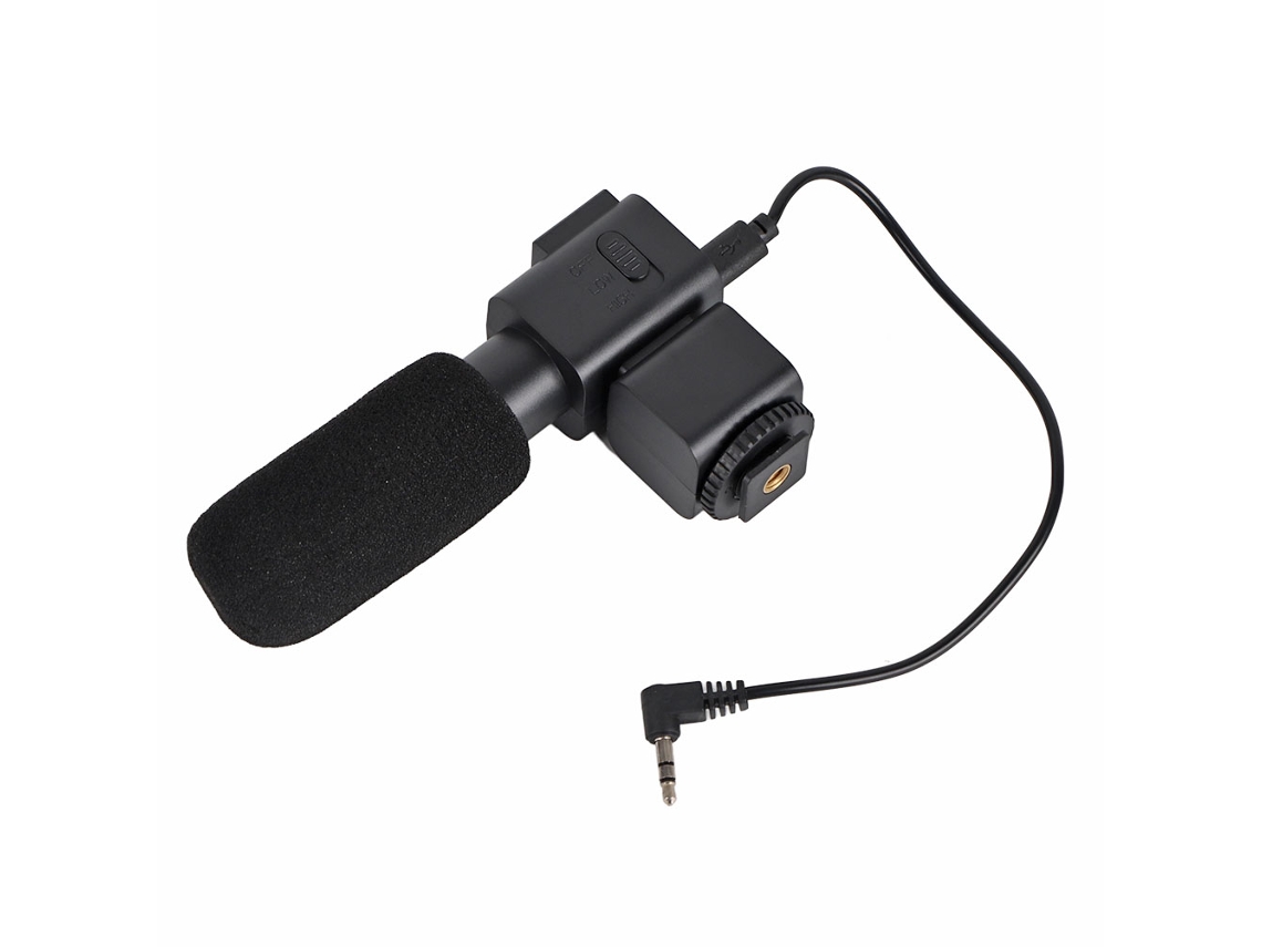 Câmera de vídeo full HD para vlogs, com microfone externo CHABERLU