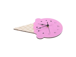 Relógio de Parede Sorvete Desenho Animado para Decoração Quarto Infantil GOKOCO (2 Peças)