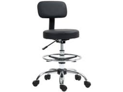 Cadeira Escritório Preta, Ergonômica, Apoio Pés, Couro.-mhy