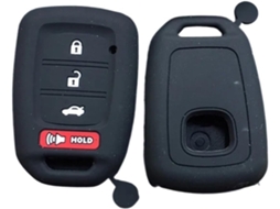 Capa De Borracha Silicone Para Controle Remoto Carro, Compatível Com Honda Accord Civic Crv Jazz Hr V 2013-2016 Preta