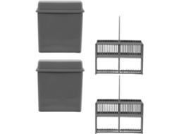 Suportes Plásticos Para Lâminas De Microscópio, Conjunto Com 2 Unidades, Ranhuras Anti-derramamento