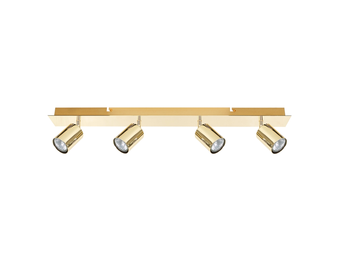 Candeeiro de teto em estilo industrial BELIANI Tigris de Metal Dourado 70x8x17