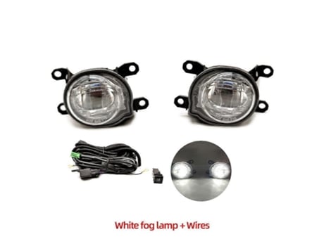 Adequado para Toyota Yaris 20-21, conjunto de faróis de neblina branco e dourado, completo com estrutura de farol de neblina. Sygo