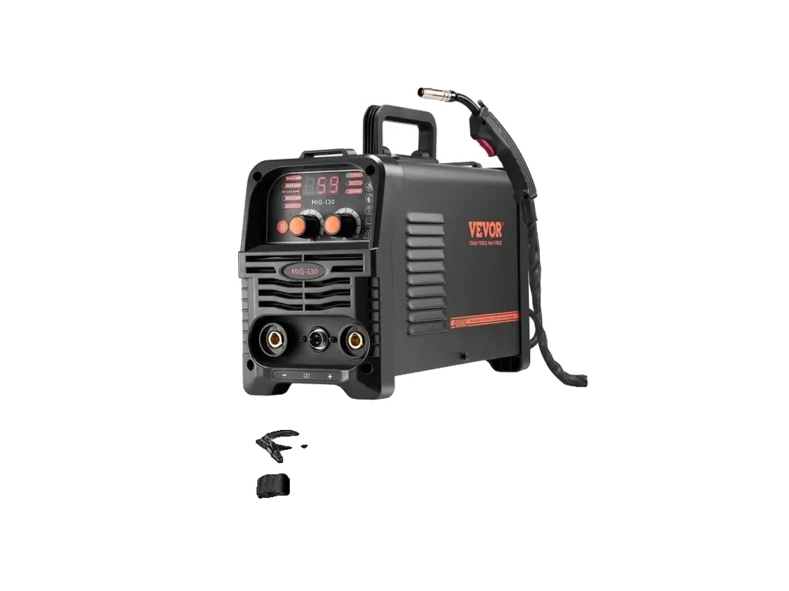 Máquina de solda MIG, saída de 130 A, compatível com fios de 0,8 mm e 1,0 mm, funcionalidade 3 em 1, certificação CE, design portátil OEM