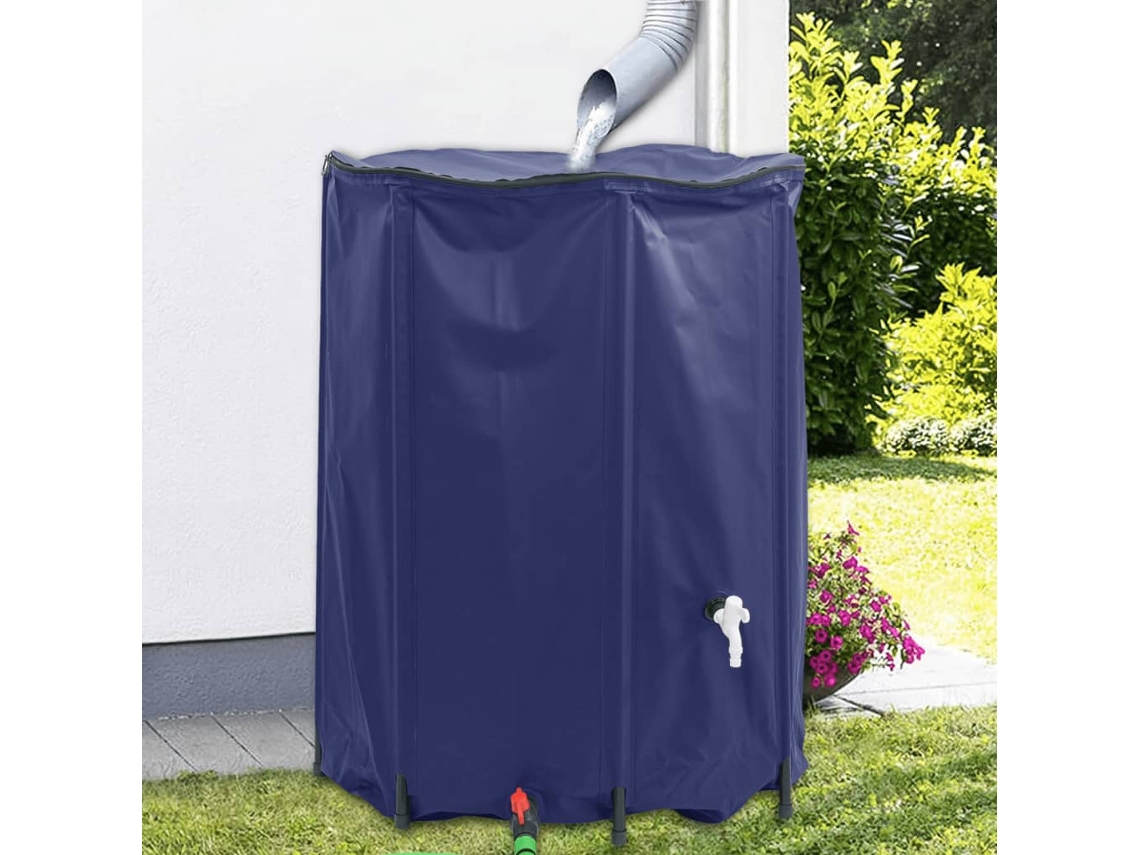 Vidaxl Depósito De Água Dobrável Com Torneira 1350 L Pvc