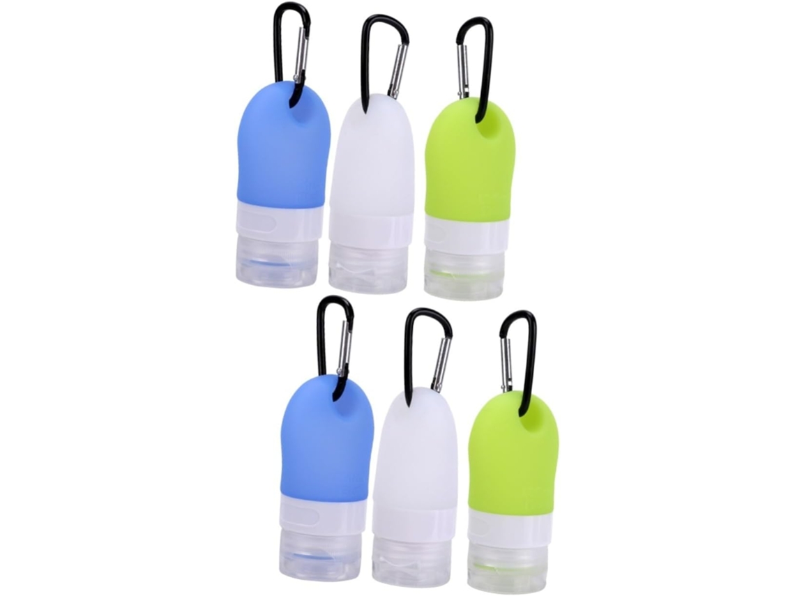 Conjunto De 12 Frascos De Viagem Recarregáveis E À Prova De Vazamentos Para Cosméticos E Chaveiros