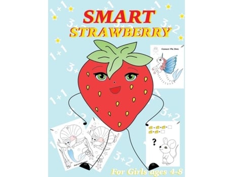 Livro Smart Strawberry Activity Book For Girls Ages 4-8 De Valentina Varol (inglês)