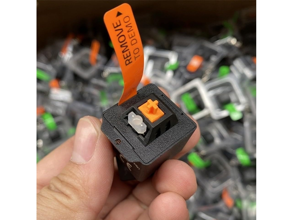 Para Testador De Switches Razer Chroma Rgb, Chaveiro Laranja Com Teclas Retroiluminadas Em Abs