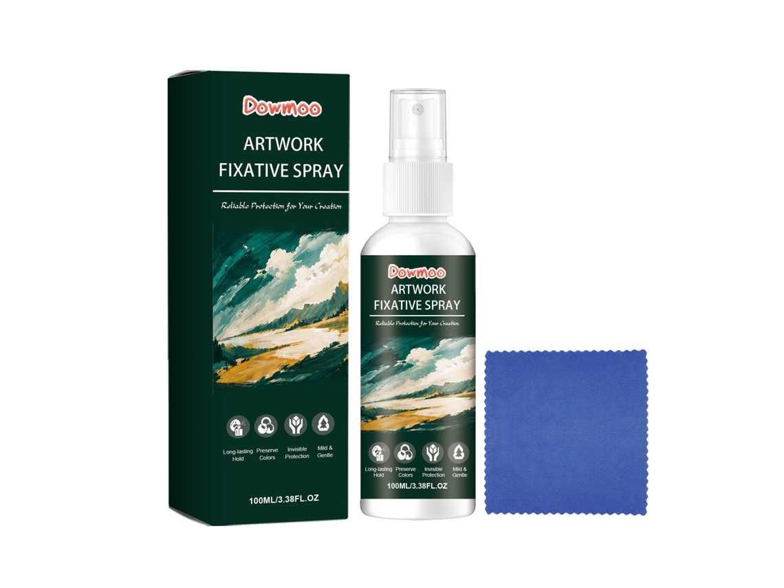 Spray fixador Dowmoo Arte para proteção de pinturas e decorações de Natal e Halloween com Laxiscreed