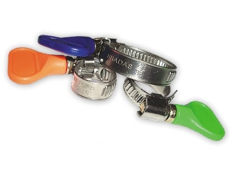 10 Abraçadeiras de Manguera de Aço Inoxidável Tipo Borboleta para Tubos 20-35mm - Não é Necessário Parafusos