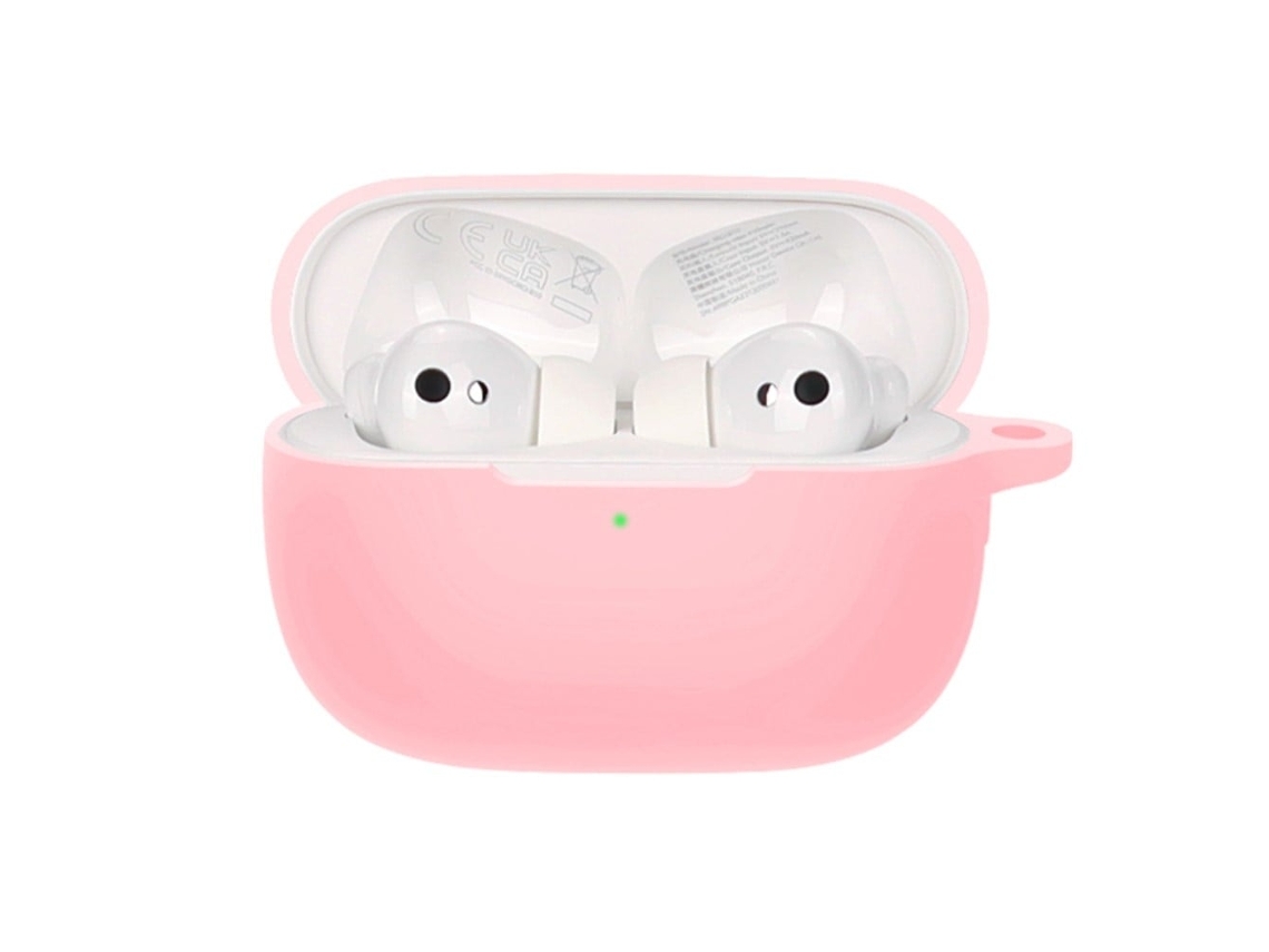 Capa De Silicone Com Fivela Para Honor Earbuds 3 Pro Rosa Brilvibera