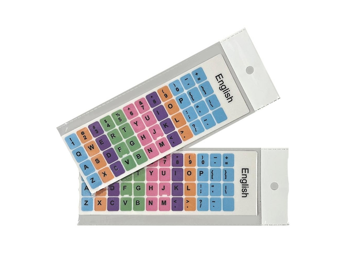 2 Adesivos De Teclado Com Letras Coloridas De Macaron Autoadesivos Para Teclado Everley891