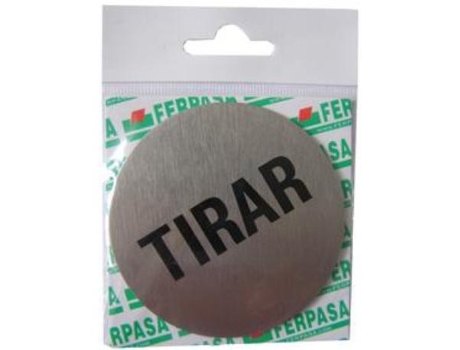 Placa tirar aluminio adhesivo redondo 75mm