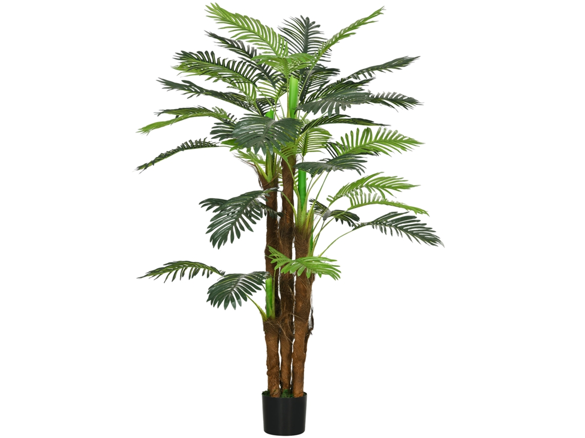 Planta Artificial Palmeira 160cm 36 Ramos Interior Exterior Decoração