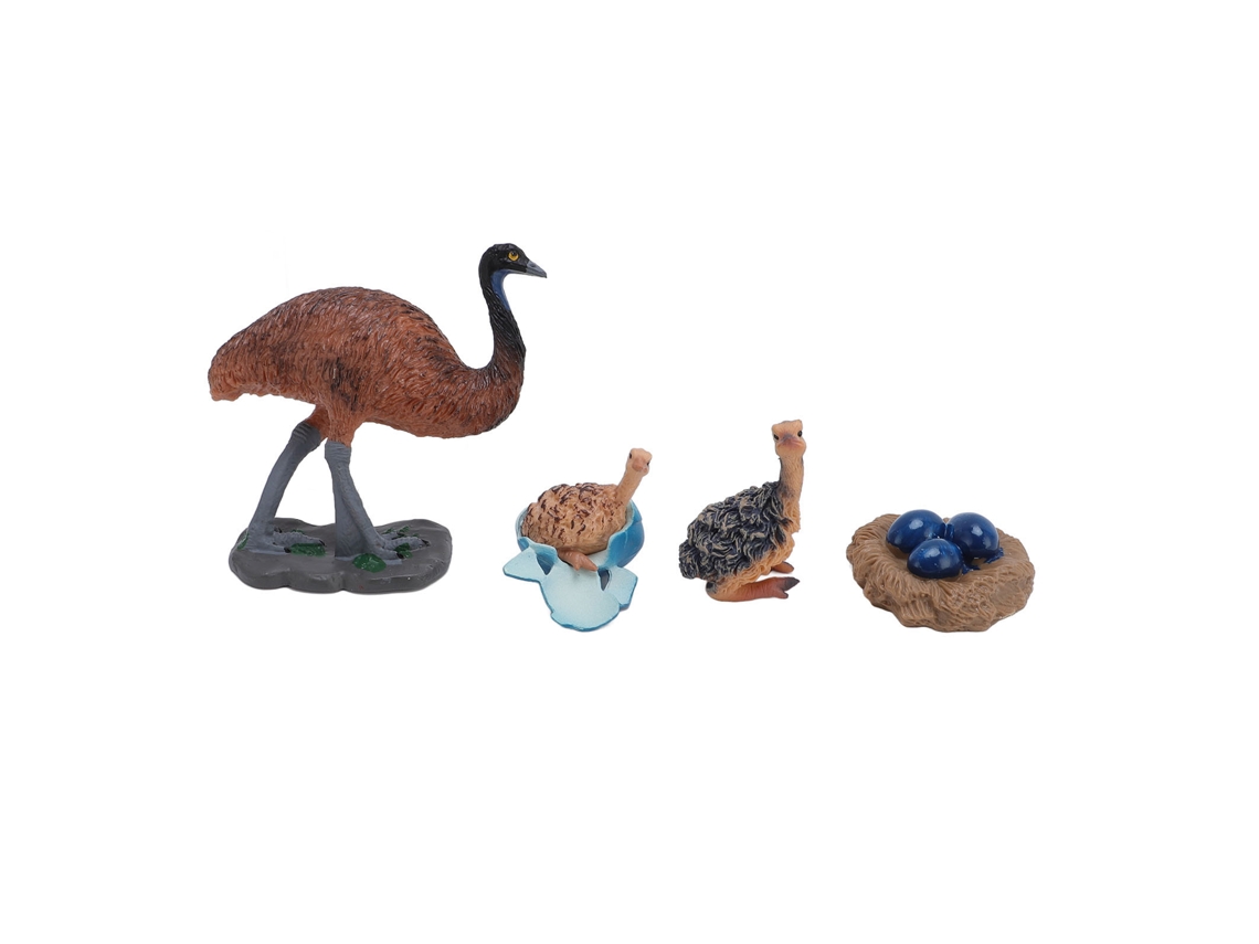 Rebe-4 Peças Modelo De Avestruz Simulado Brinquedo Ciclo De Crescimento Cognitivo Crianças Jardim De Infância Escola