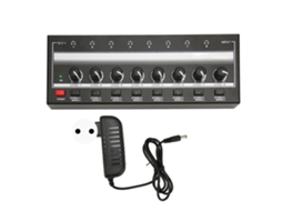 Amplificador Para Fones De Ouvido Estéreo 8 Saídas 1 Entrada Som Claro Compacto Em Metal Para Estúdio Palco 100 240v, Plugue Eu