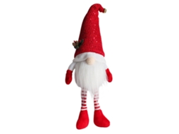 Boneco de Pelúcia Estilo Barba Pinheiro, Velho Homem com Chapéu Vermelho e Pernas Longas LAXISCREED