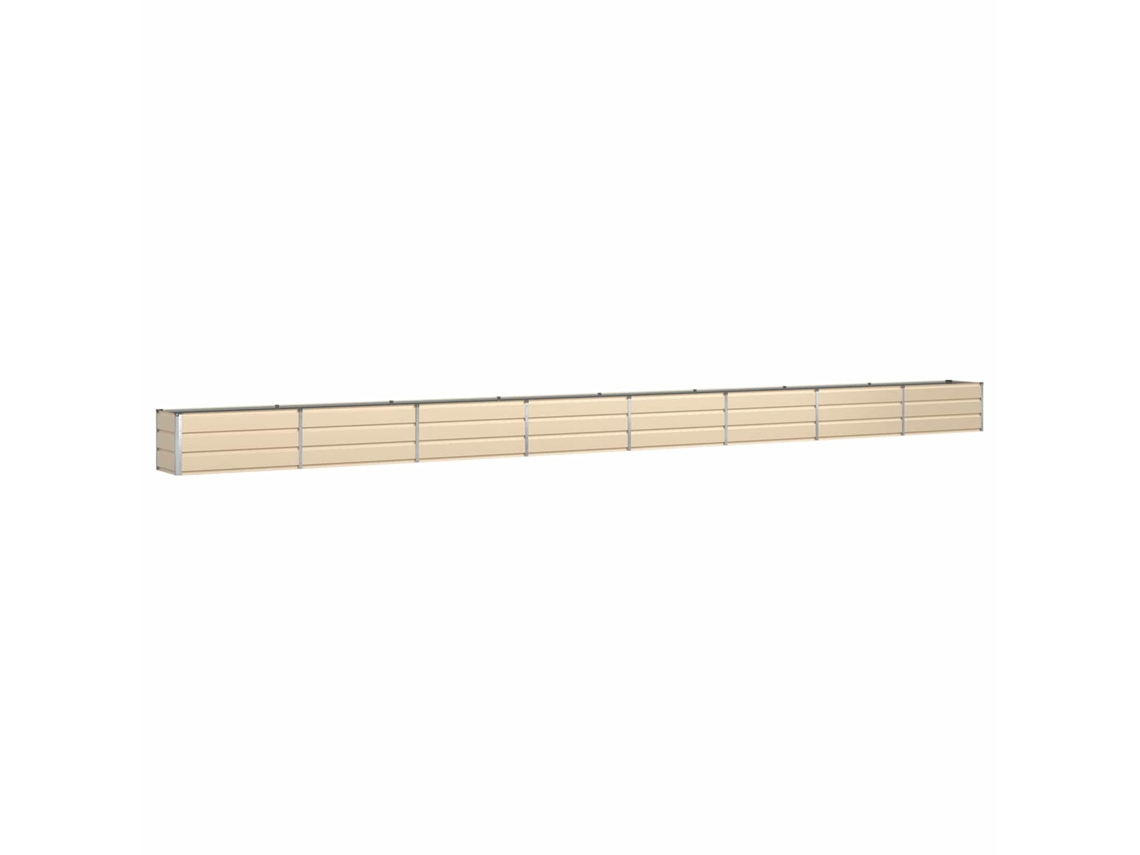 Conjunto 1 Floreira Vidaxl Branco Aço (770 X 50 X 45 Cm)