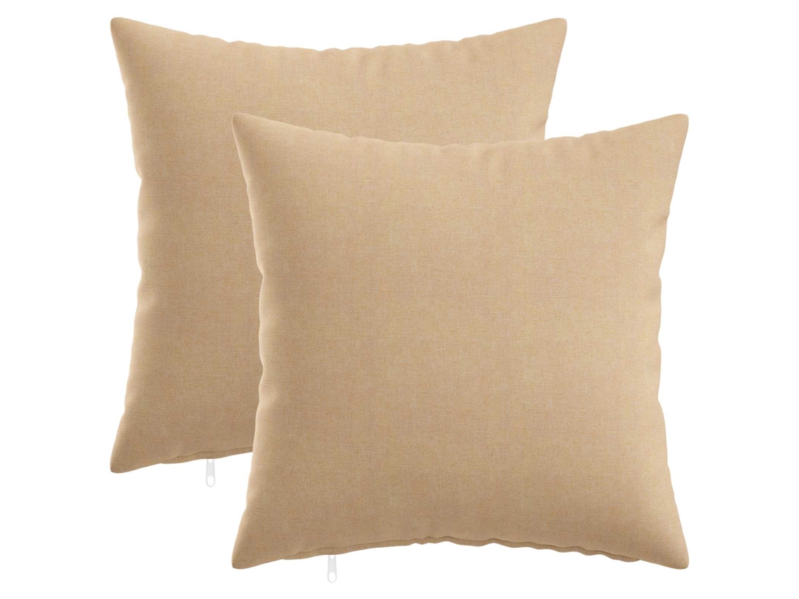 Vidaxl Almofada Com Travesseiro Heerlen 2 Unid. Creme Tecido