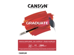 Bloco Óleo e Acrílico CANSON Graduate A3 20 Hj. 290 Gr