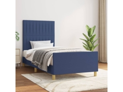 Vidaxl Estrutura De Cama Sem Colchão 90x190 Cm Tecido Azul