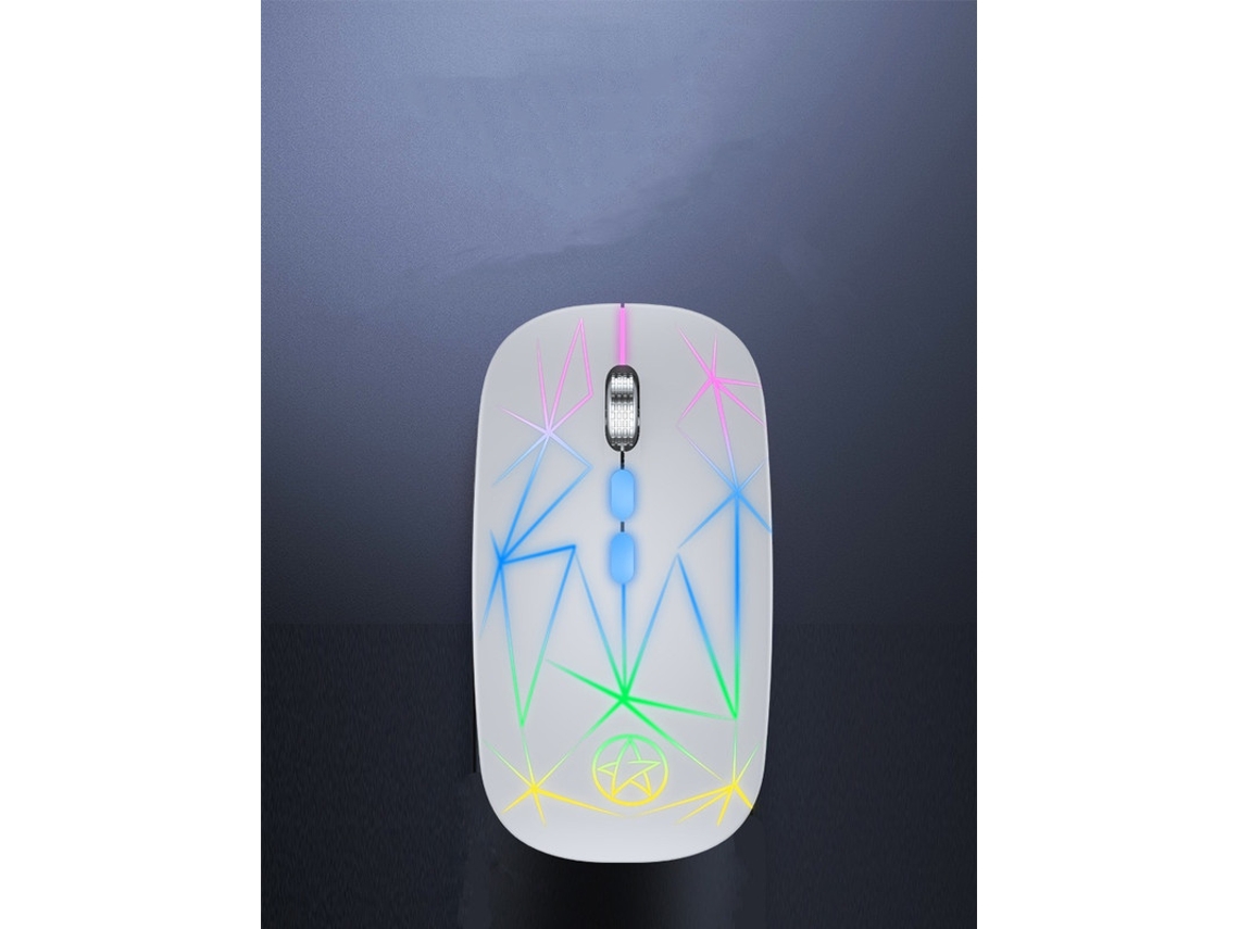 Rato Yizhood A20 Recarregável Rgb Wireless Usb 2.4ghz Computer Gamer Led Backlit Gaming Silencioso Para Pc Laptop Branco