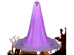 Decoração Externa com Fantasmas Brilhantes, de Pé, Decoração de Halloween com Luzes, Altura Ajustável para Jardim, CHABERLU