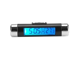 Termômetro Relógio Automóvel 2 Em 1 Digital Lcd Com Retroiluminação Clip Para Carro Cozinha 8.6x2cm 2025