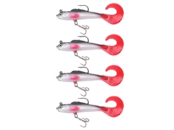 Isca de Pesca Soft para Peixe com 2 Anzóis 4pcs